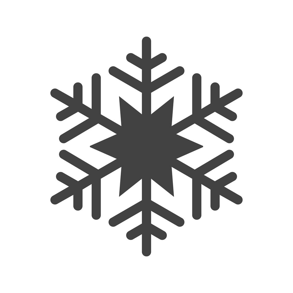 Snowflake Glyph Icon - IconBunny