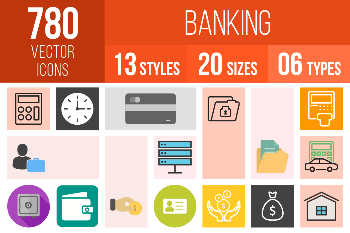 Banking Icons Bundle - Overview - IconBunny