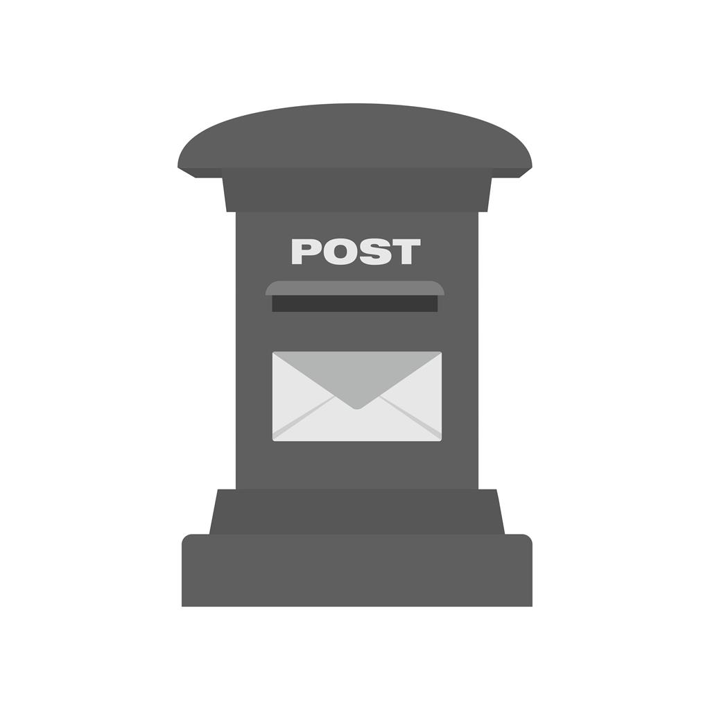 Letter Box Greyscale Icon - IconBunny