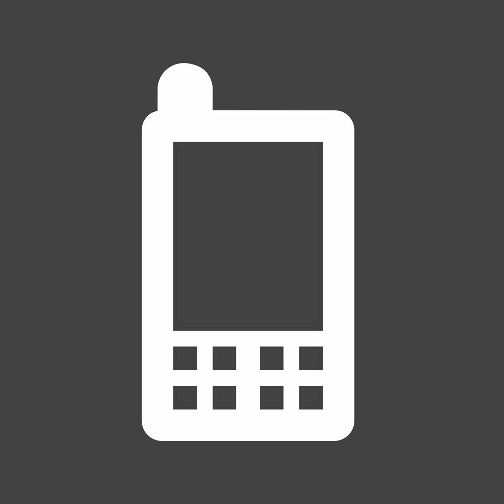 Mobile II Glyph Inverted Icon - IconBunny