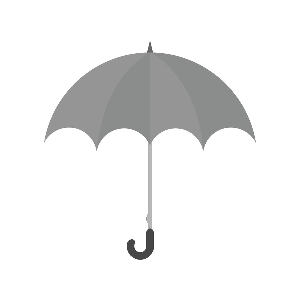 Umbrella Greyscale Icon - IconBunny