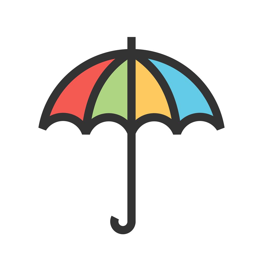 Umbrella Line Filled Icon - IconBunny