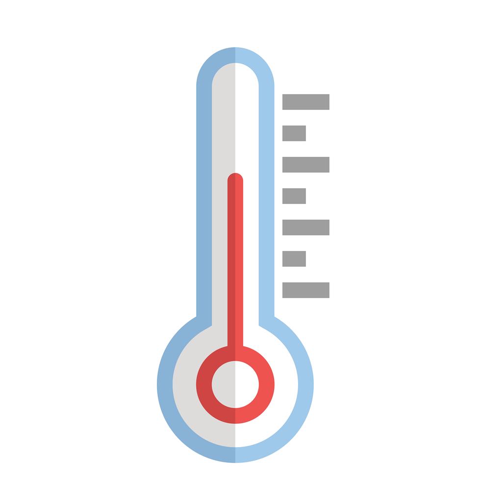 Thermometer Flat Multicolor Icon - IconBunny
