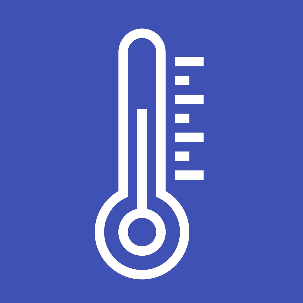 Thermometer Line Multicolor B/G Icon - IconBunny