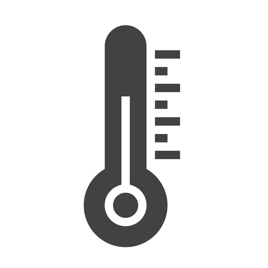 Thermometer Glyph Icon - IconBunny