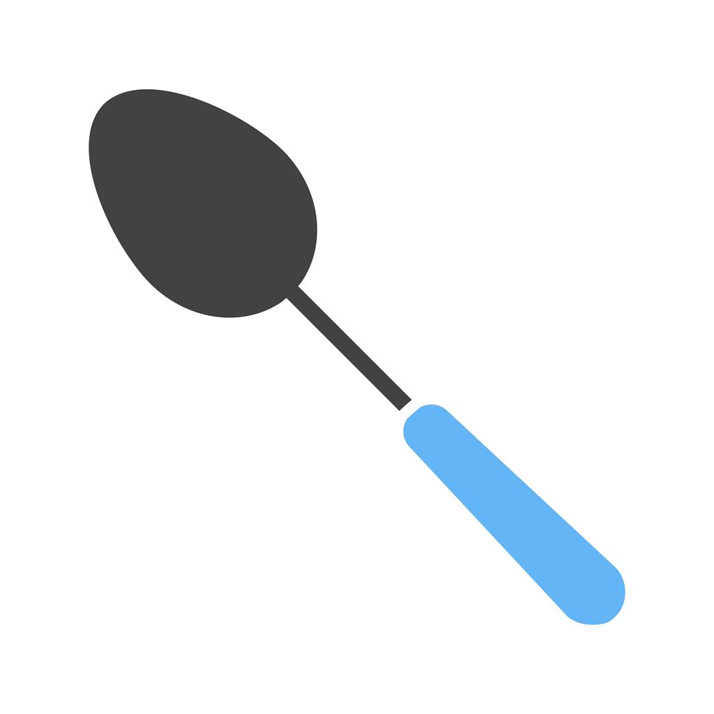 Spoon Blue Black Icon - IconBunny