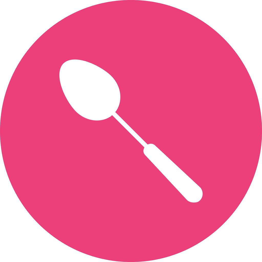 Spoon Flat Round Icon - IconBunny