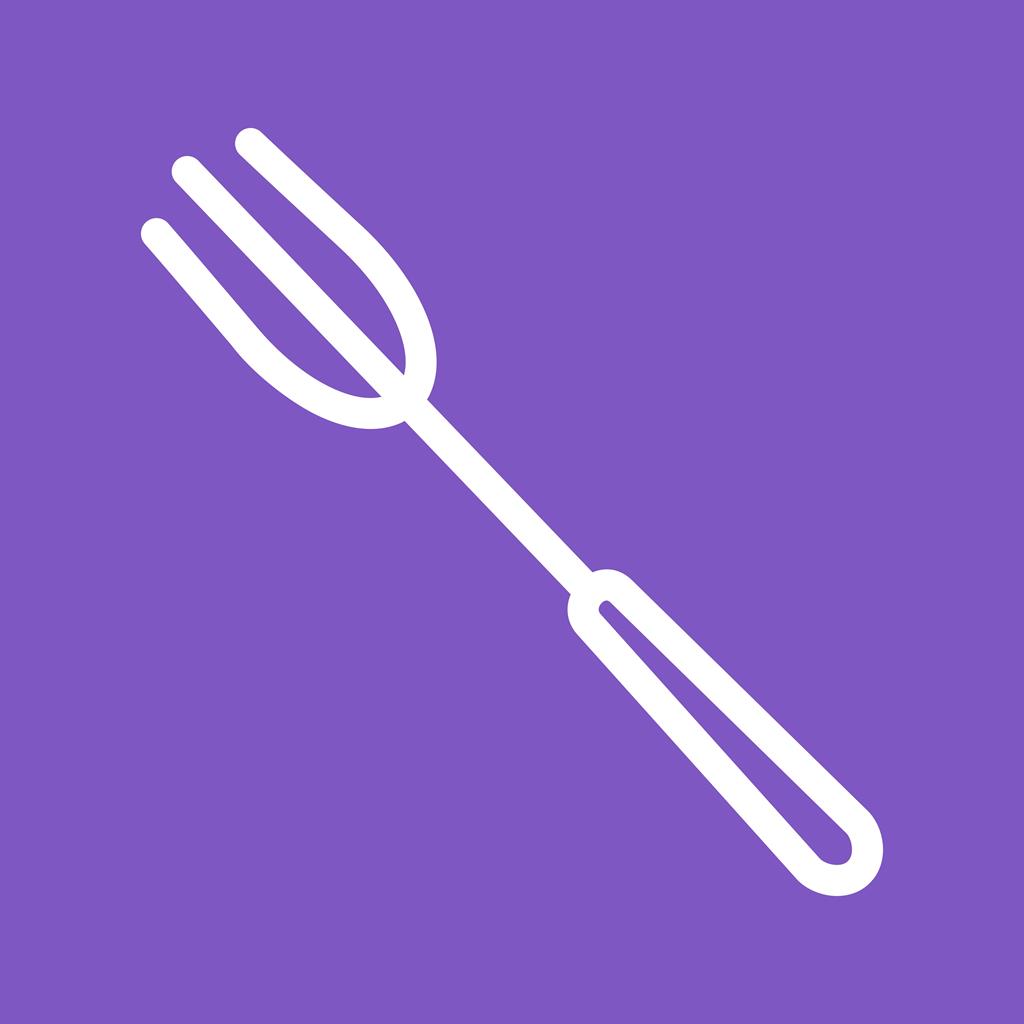 Fork Line Multicolor B/G Icon - IconBunny