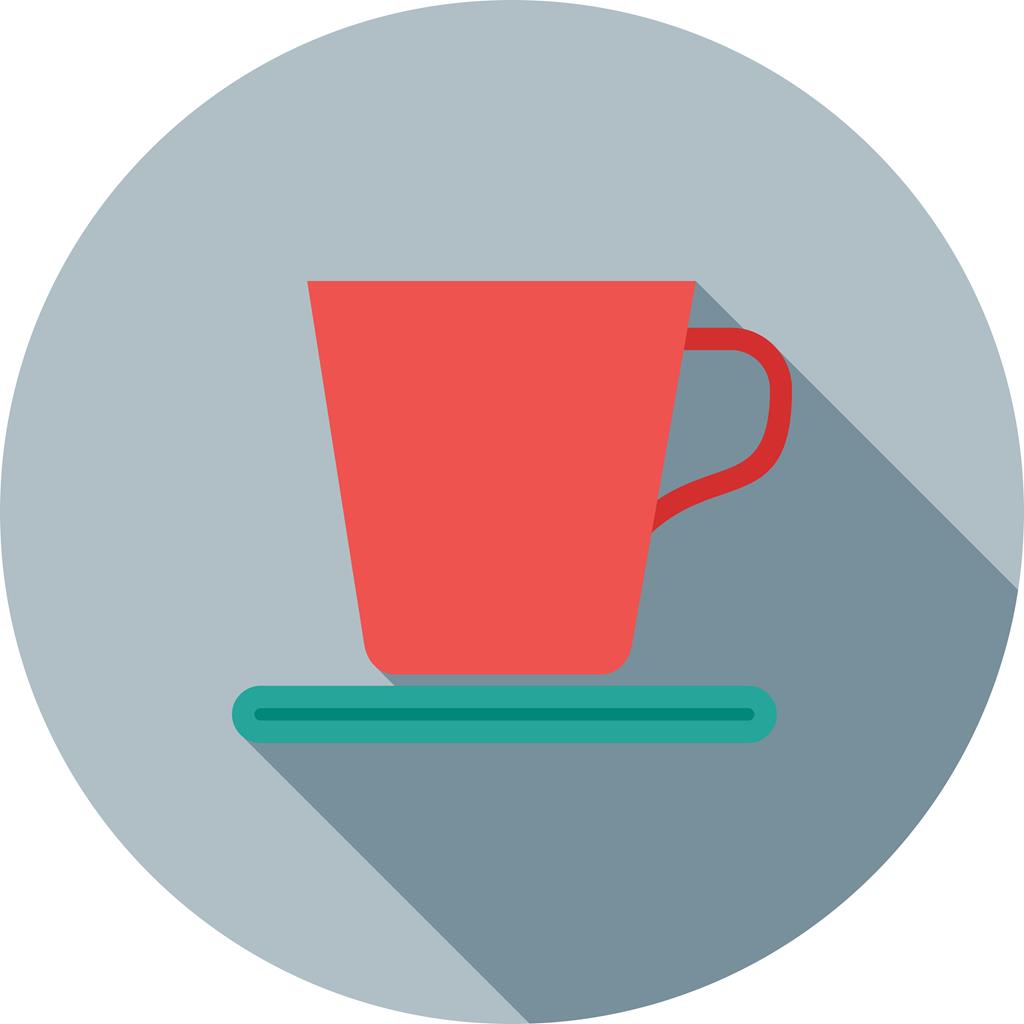 Tea cup Flat Shadowed Icon - IconBunny