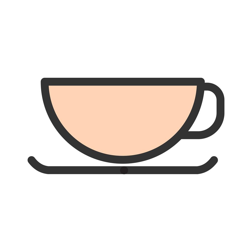 Coffee cup Line Filled Icon - IconBunny