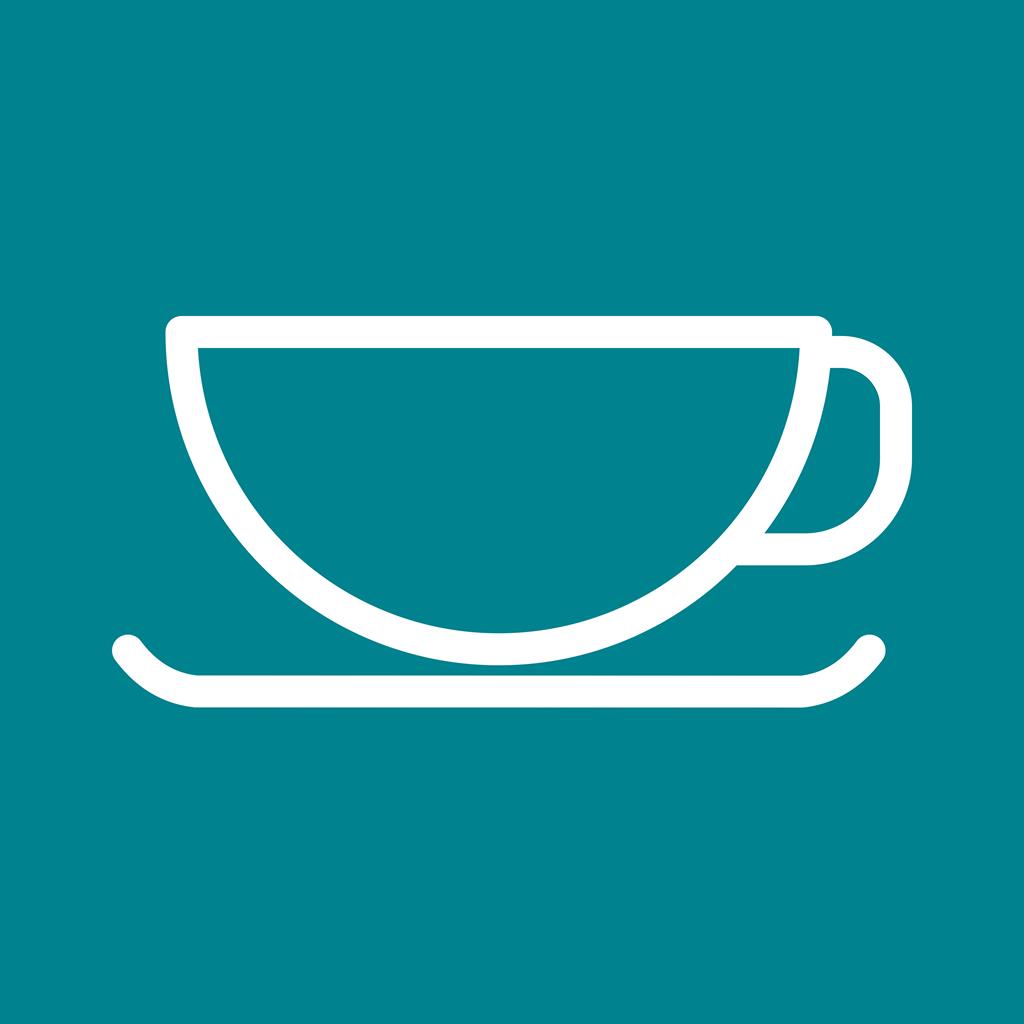 Coffee cup Line Multicolor B/G Icon - IconBunny