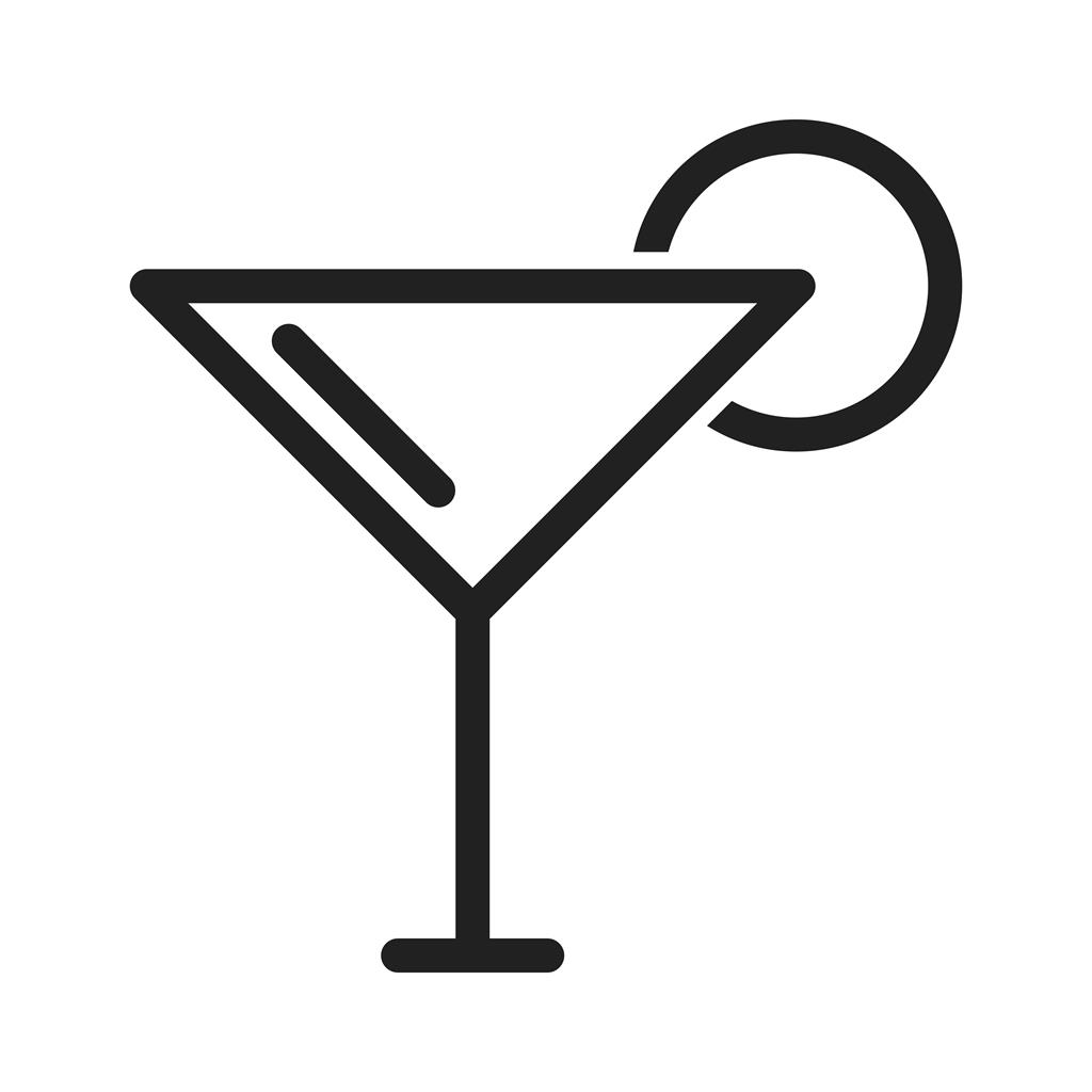 Cocktail glass Line Icon - IconBunny