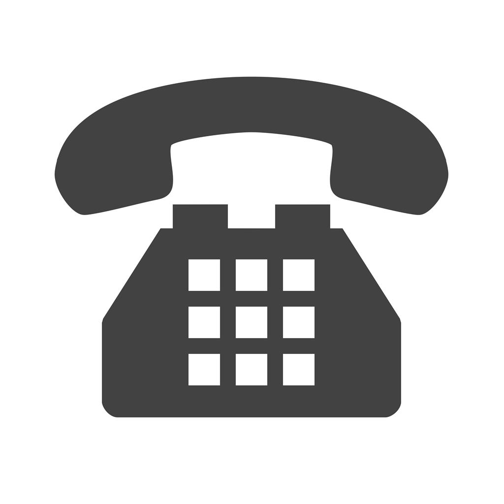 Analog Telephone Glyph Icon - IconBunny