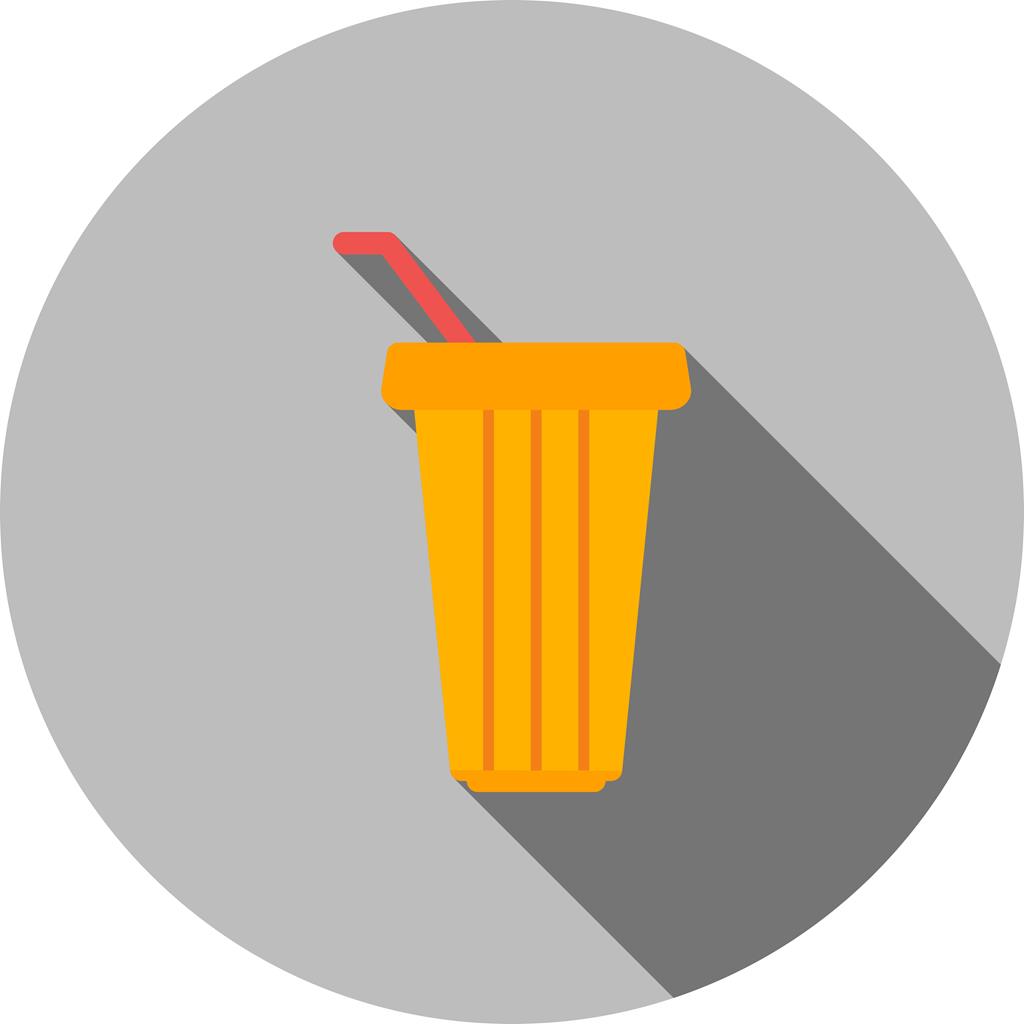 Juice cup Flat Shadowed Icon - IconBunny