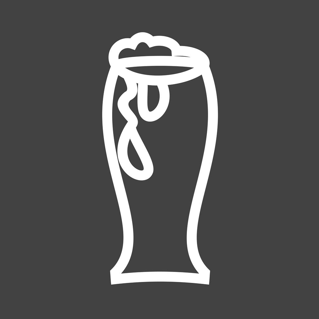 Beer Line Inverted Icon - IconBunny