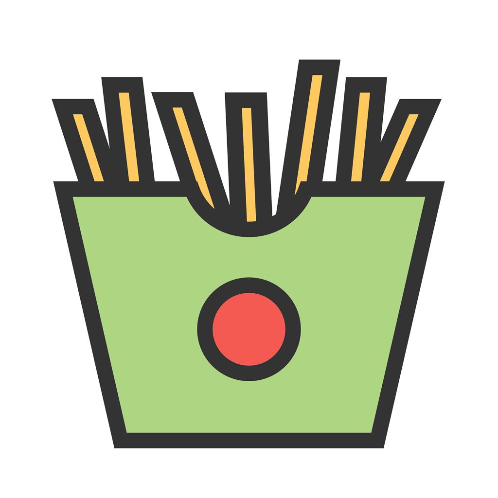 Fries Line Filled Icon - IconBunny