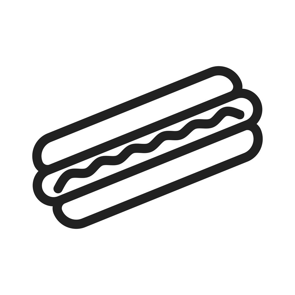 Hotdog Line Icon - IconBunny