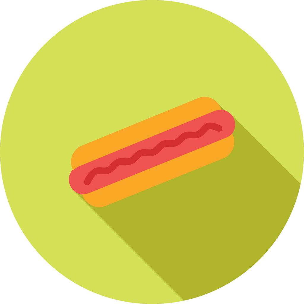 Hotdog Flat Shadowed Icon - IconBunny
