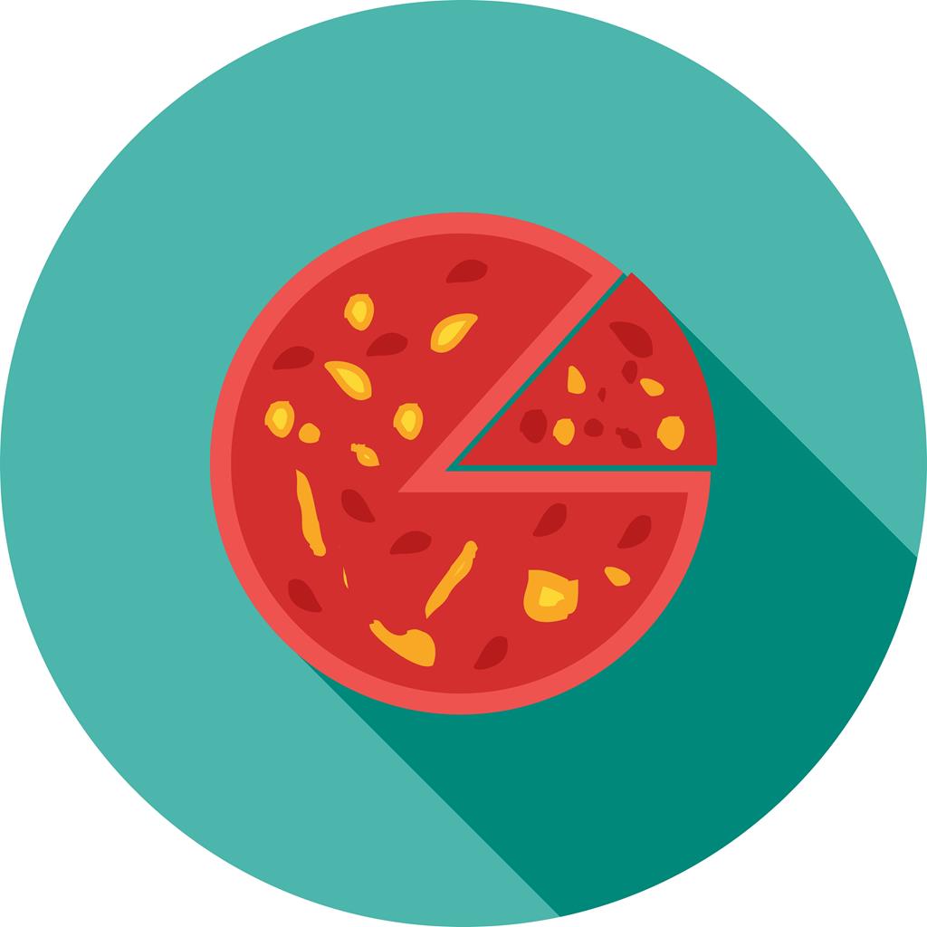 Pizza Flat Shadowed Icon - IconBunny