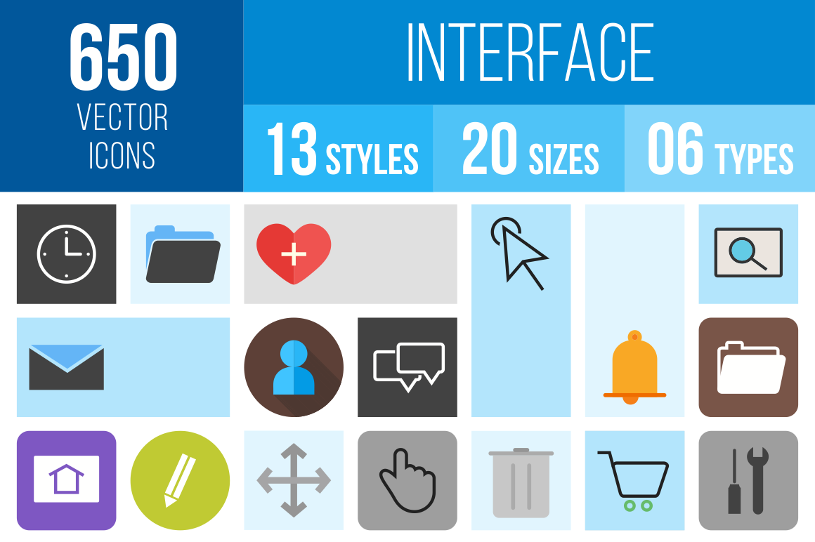Interface Icons Bundle - Overview - IconBunny