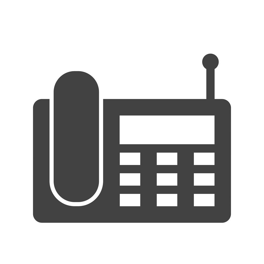 Wireless Landline Phone Glyph Icon - IconBunny