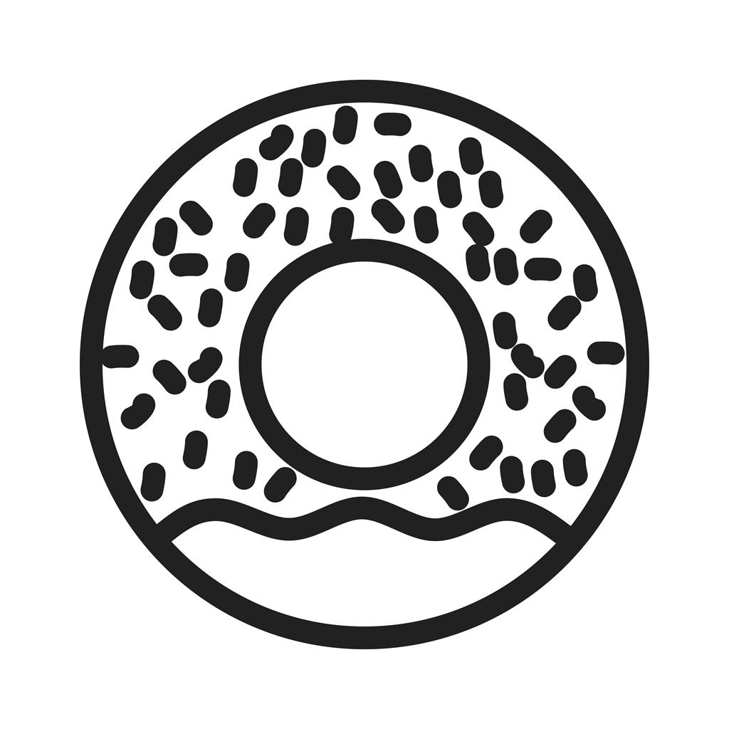 Doughnut Line Icon - IconBunny