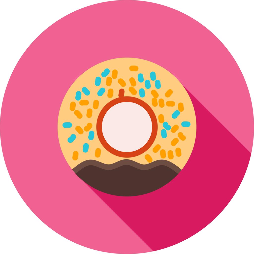 Doughnut Flat Shadowed Icon - IconBunny