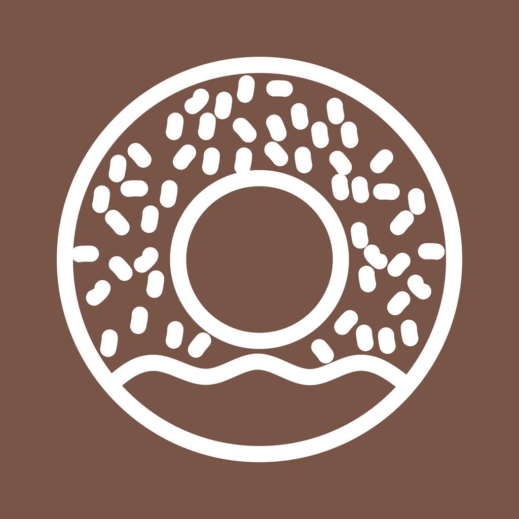 Doughnut Line Multicolor B/G Icon - IconBunny