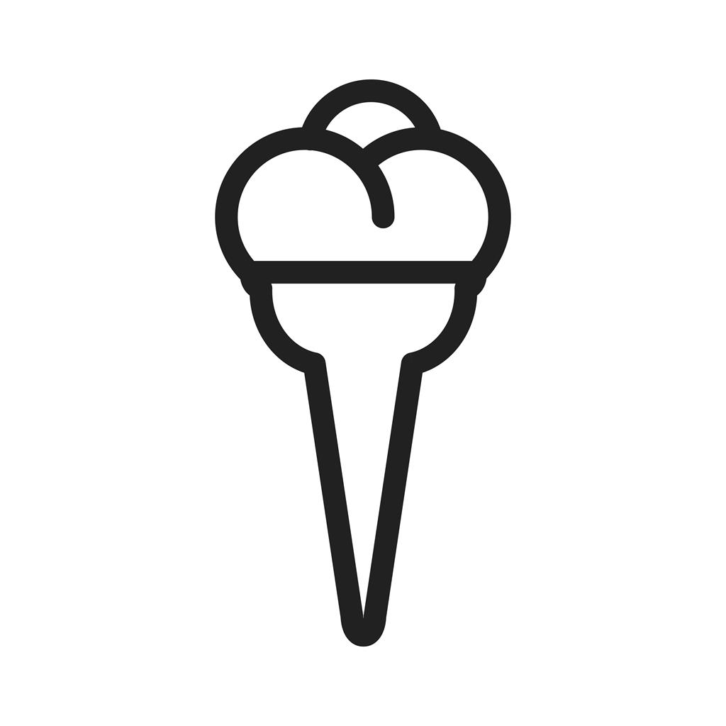 Icecream cone Line Icon - IconBunny