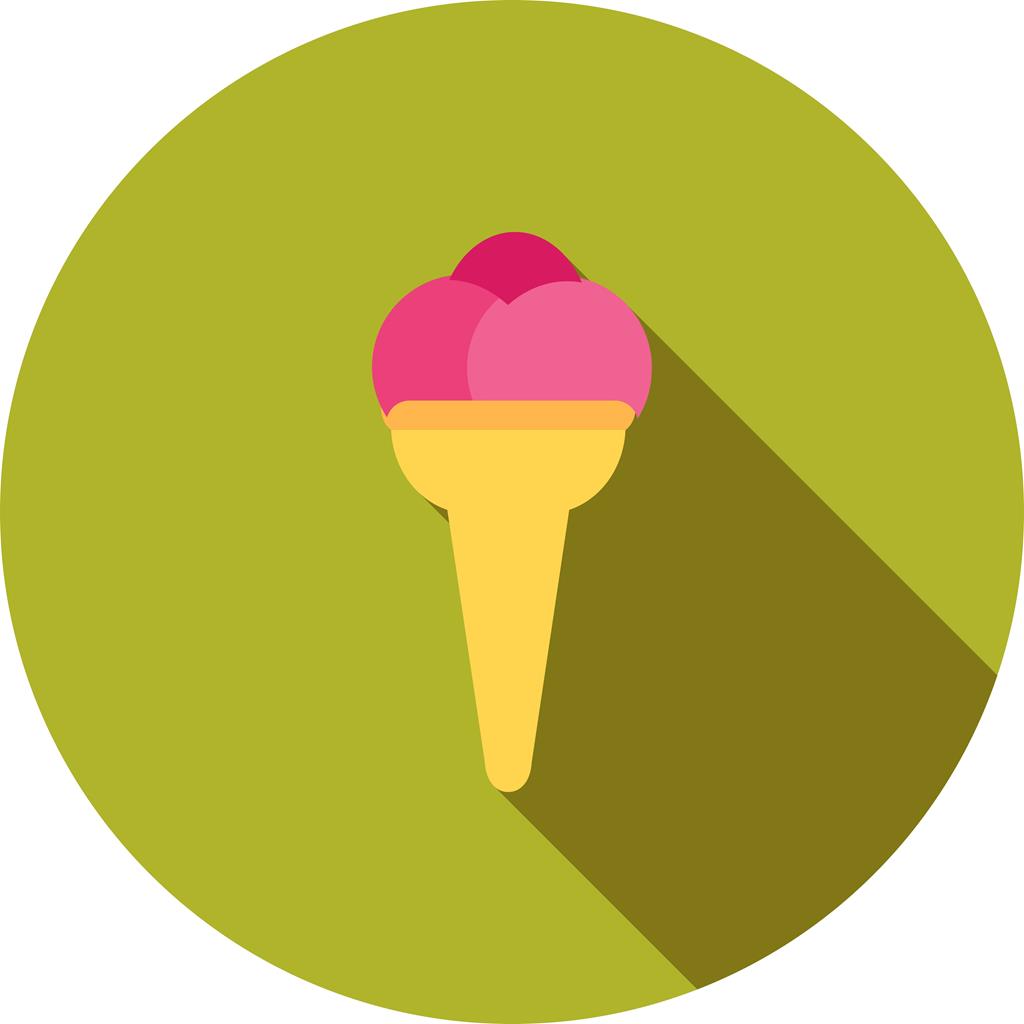 Icecream cone Flat Shadowed Icon - IconBunny