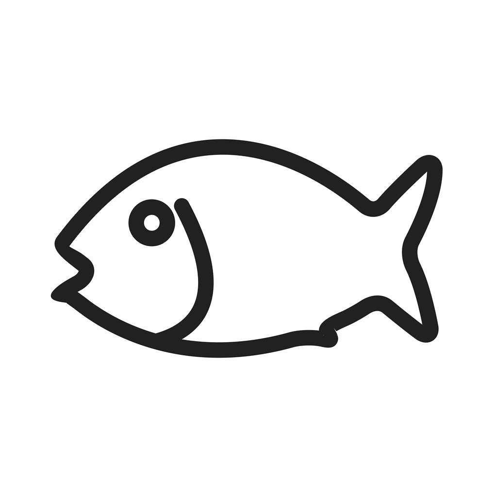 Fish Line Icon - IconBunny