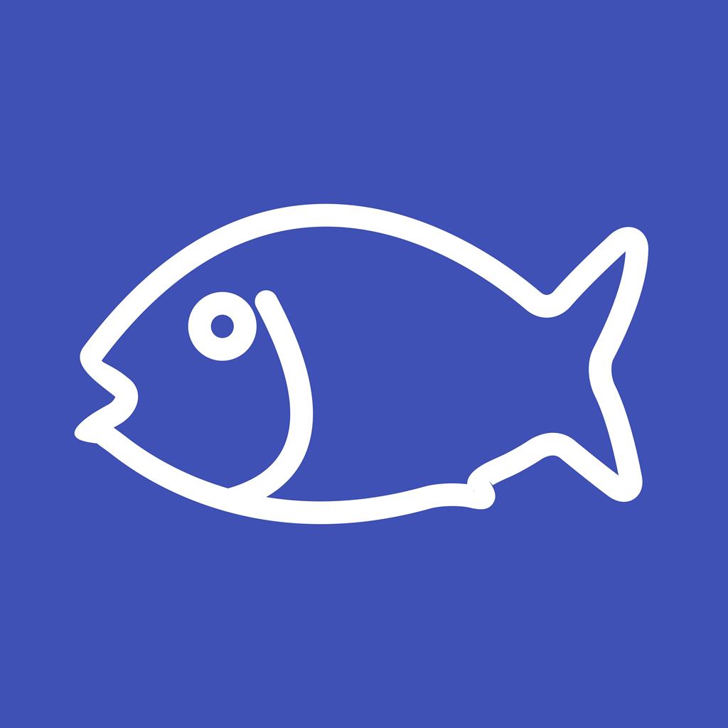 Fish Line Multicolor B/G Icon - IconBunny