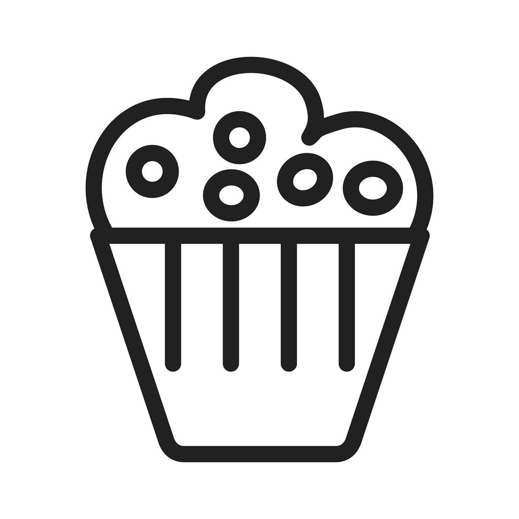 Muffin Line Icon - IconBunny