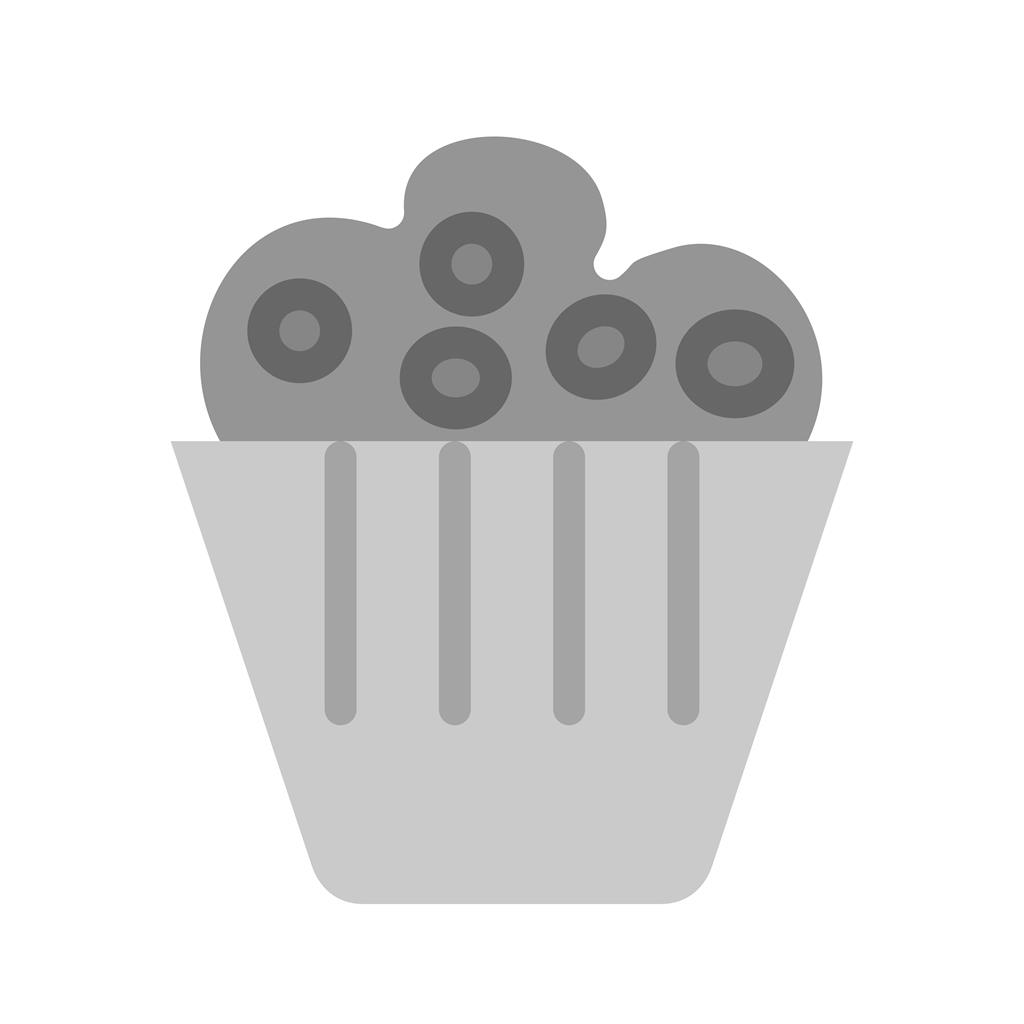 Muffin Greyscale Icon - IconBunny