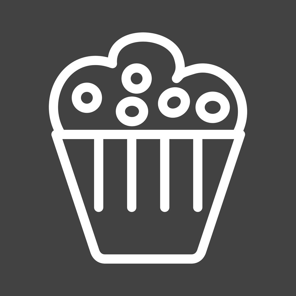 Muffin Line Inverted Icon - IconBunny