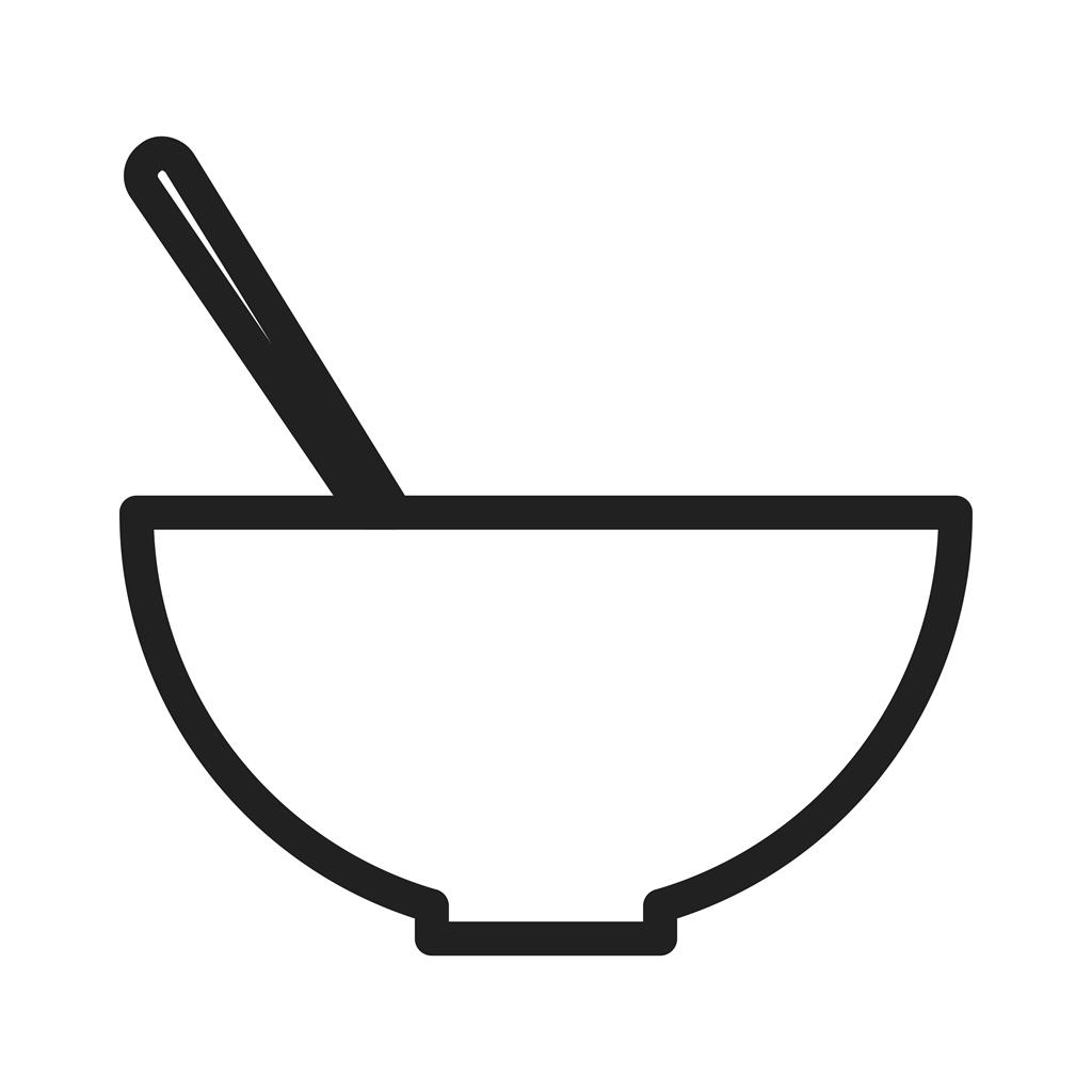 Soup Line Icon - IconBunny