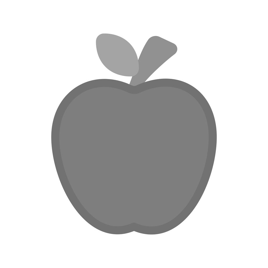 Apple Greyscale Icon - IconBunny