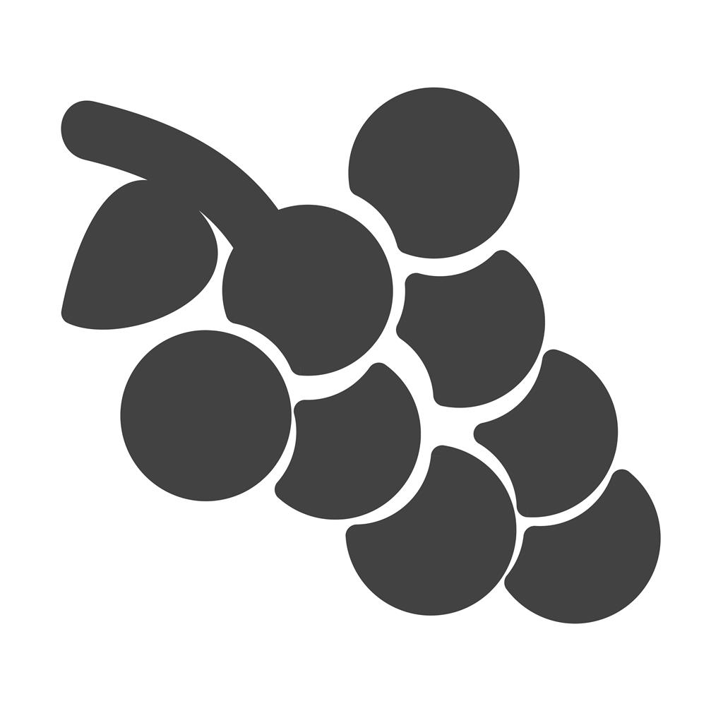 Grapes Glyph Icon - IconBunny