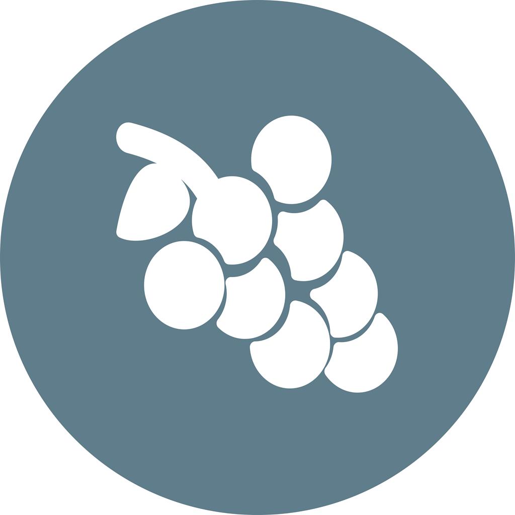 Grapes Flat Round Icon - IconBunny