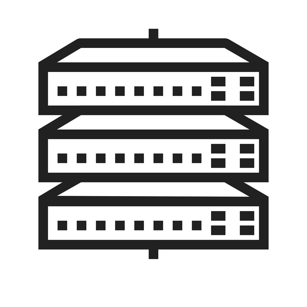 Network Switch Line Icon - IconBunny