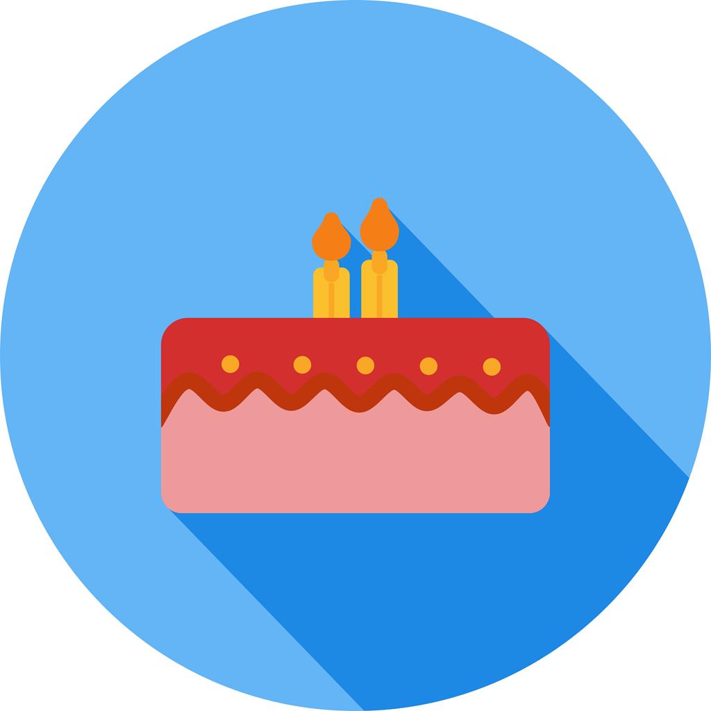 Cake Flat Shadowed Icon - IconBunny