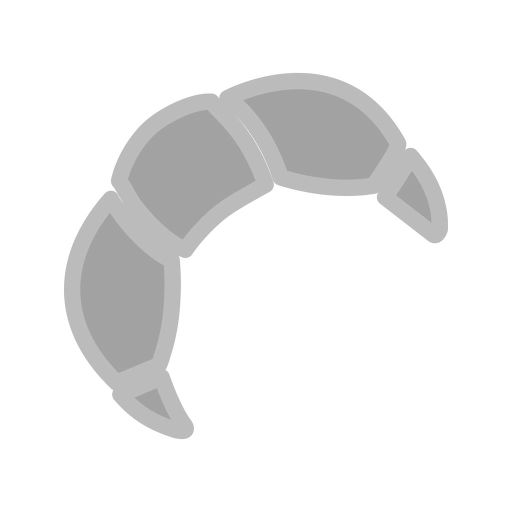 Croissant Greyscale Icon - IconBunny