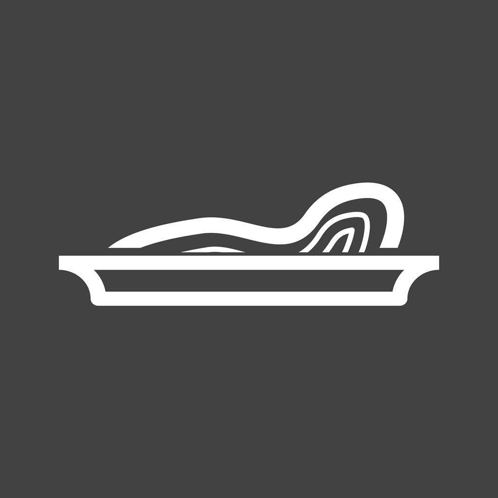 Pasta Line Inverted Icon - IconBunny
