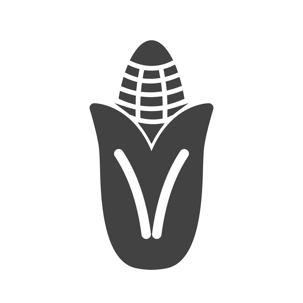 Corn Glyph Icon - IconBunny