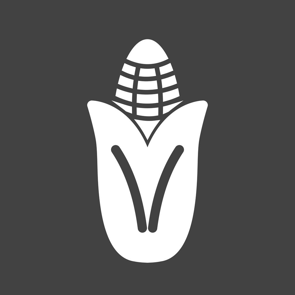 Corn Glyph Inverted Icon - IconBunny