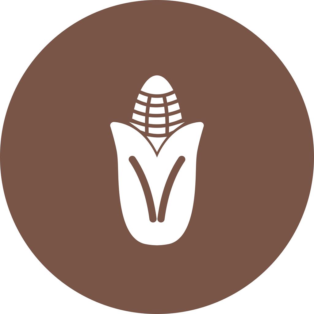 Corn Flat Round Icon - IconBunny