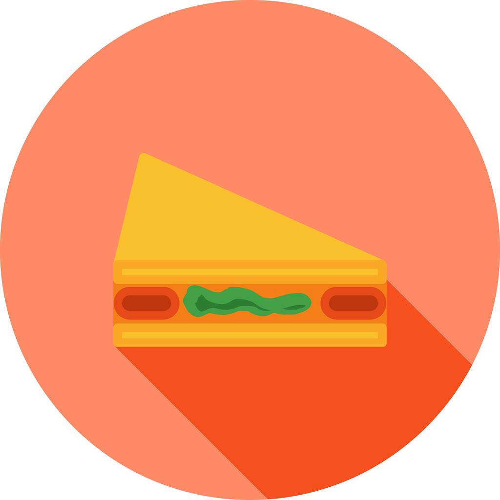 Sandwich Flat Shadowed Icon - IconBunny