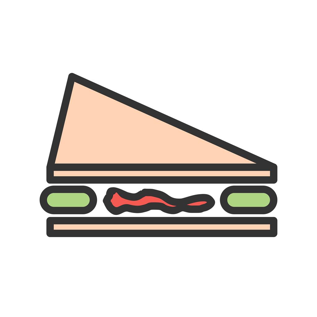 Sandwich Line Filled Icon - IconBunny