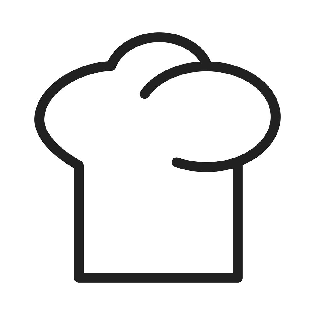 Chef's hat Line Icon - IconBunny