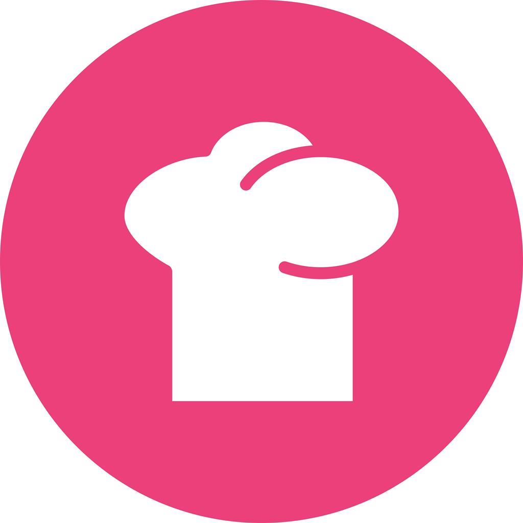 Chef's hat Flat Round Icon - IconBunny